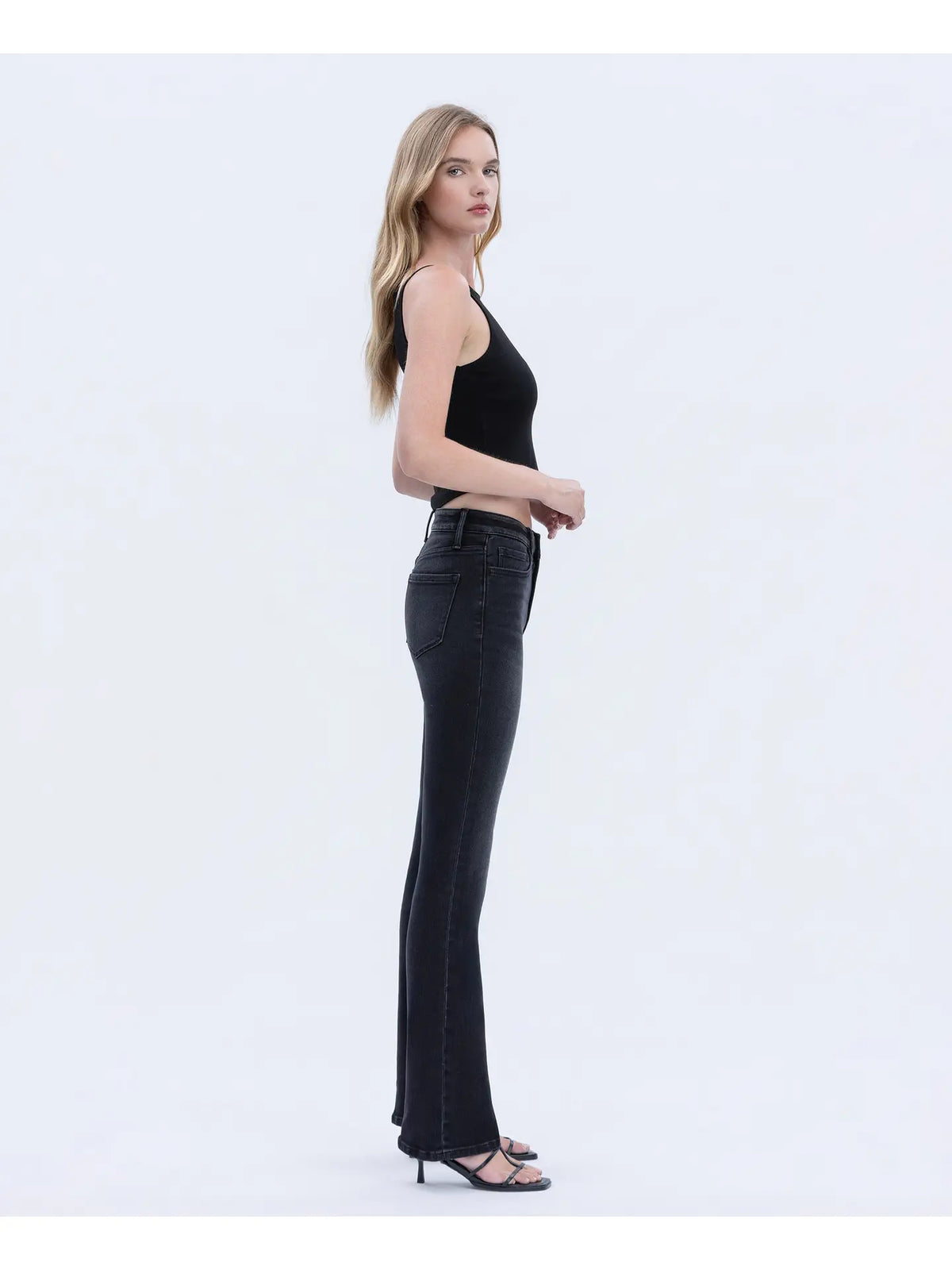 Black High Waist Bootcut Jean