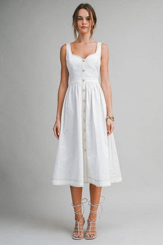 White Midi Dress