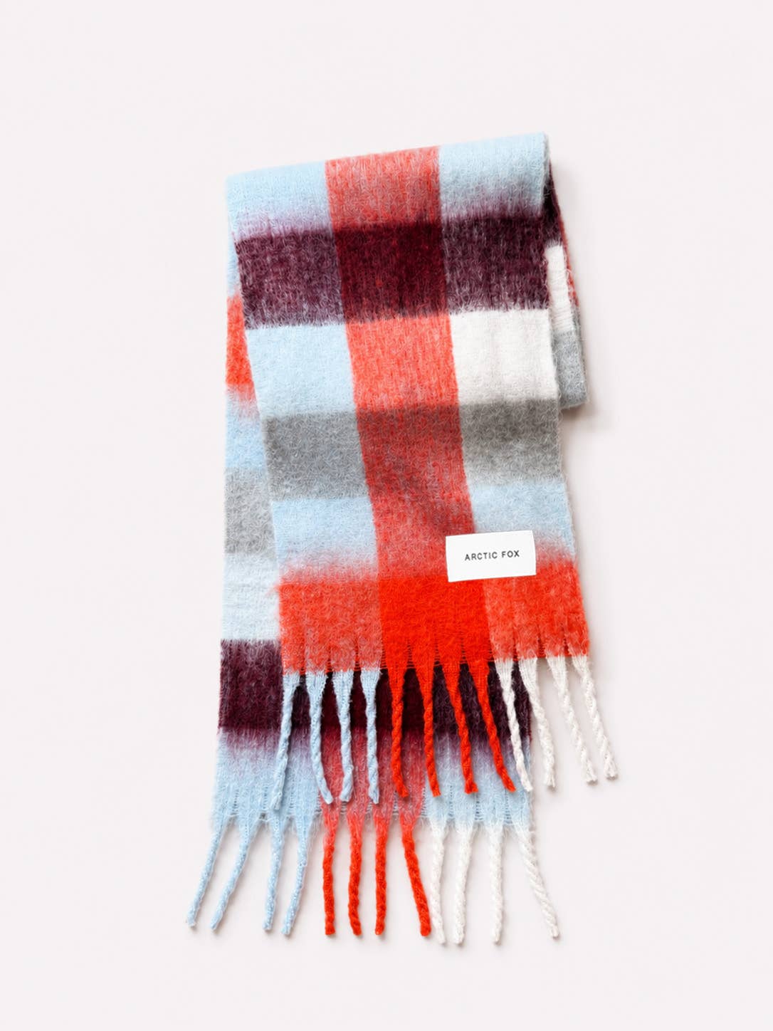 The Reykjavik Scarf - Red Blue Check