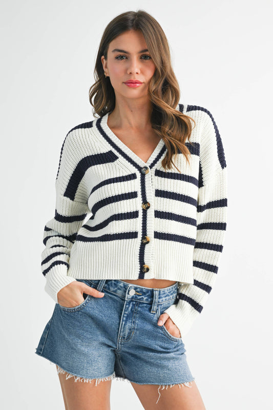 Bona Striped Cardigan