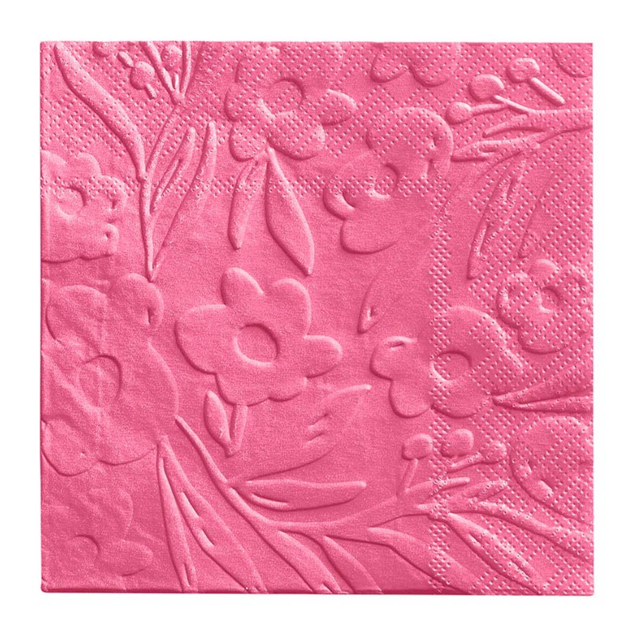 Embossed Cocktail Napkins - Flowers