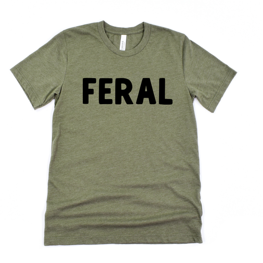 White Feral Adult Graphic Tee