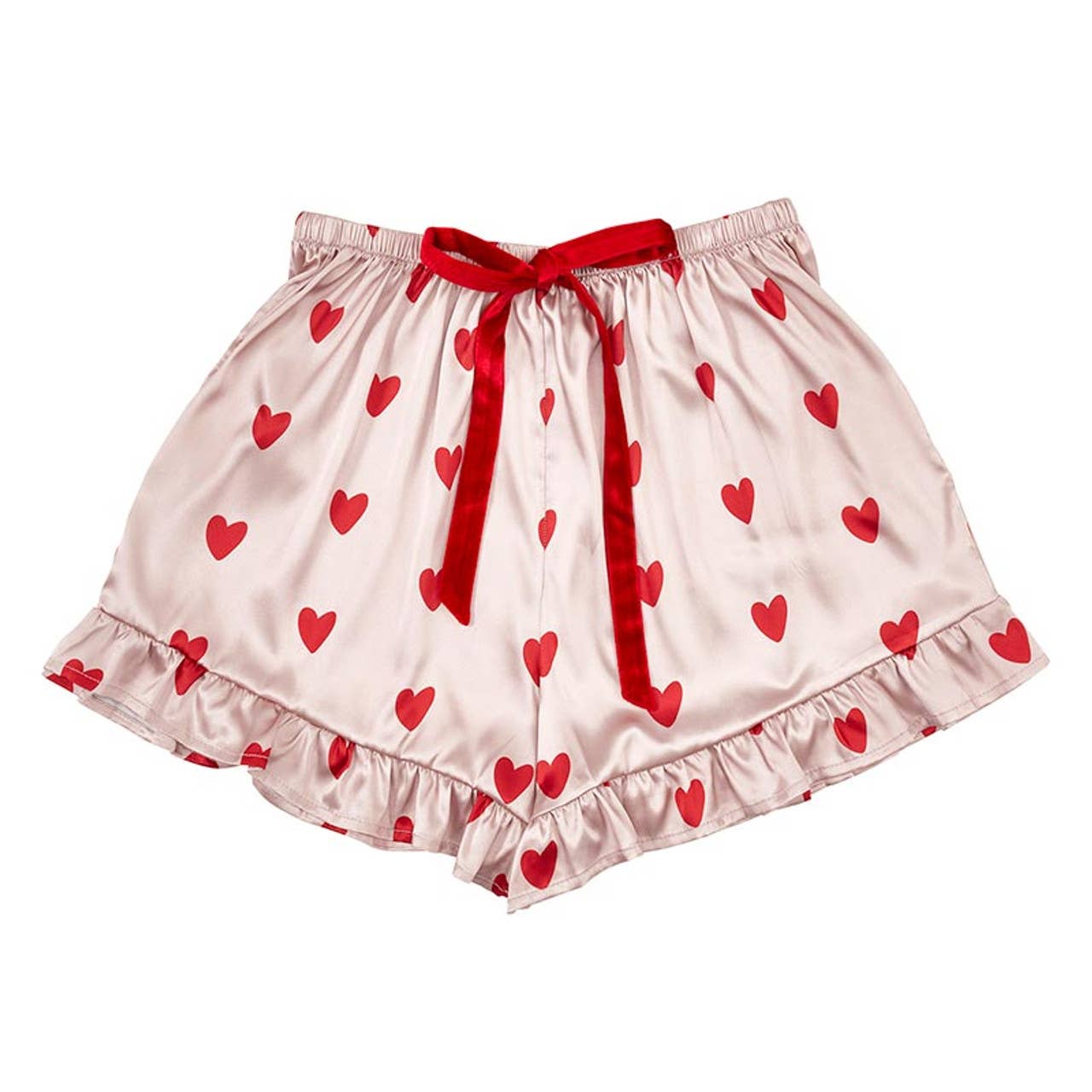Velvet Two-Piece PJ Set - Hearts