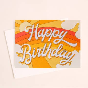 Happy Birthday Yellow Sunshine Greeting Card