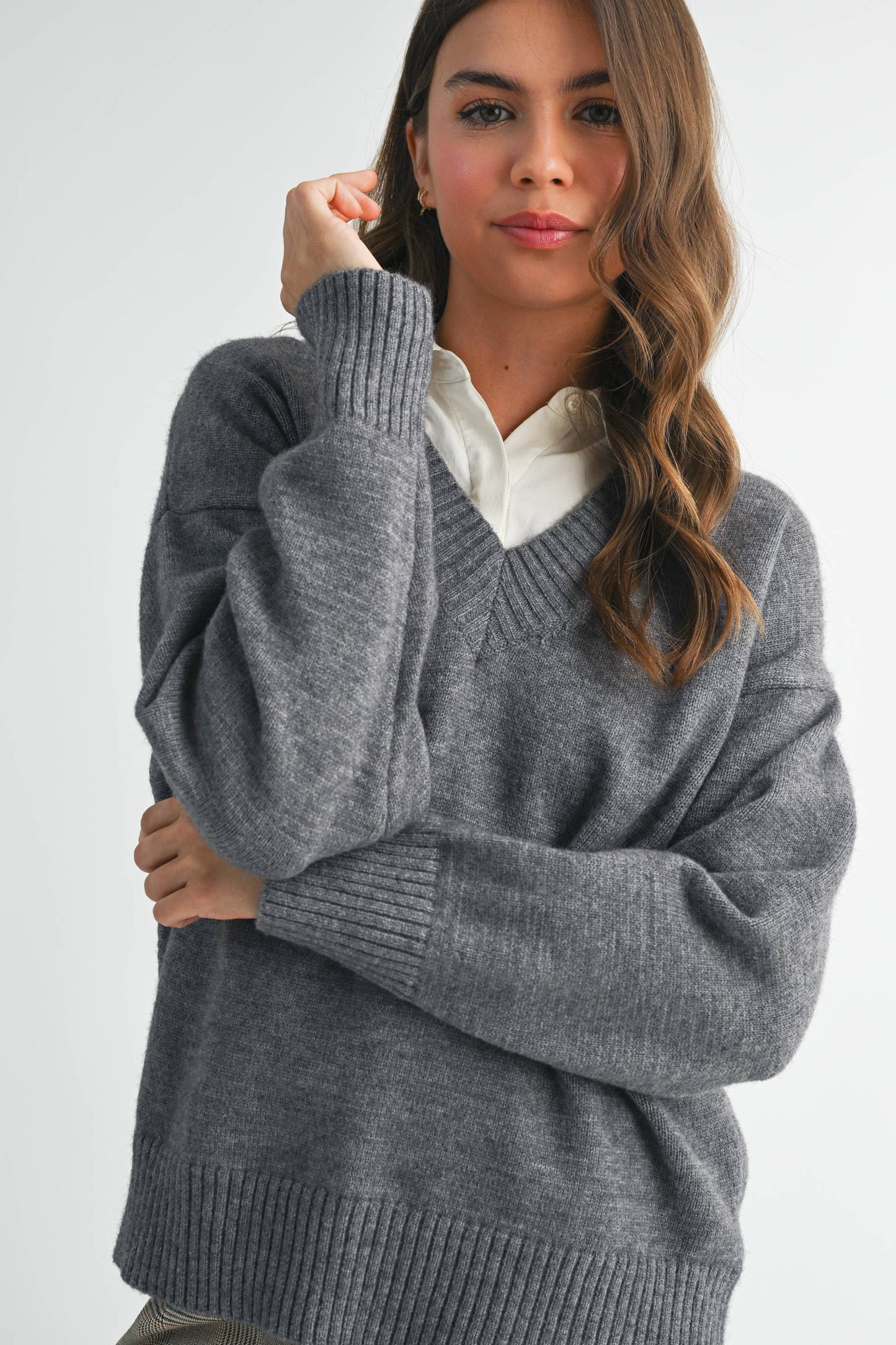 Oversized V-Neck Sweater