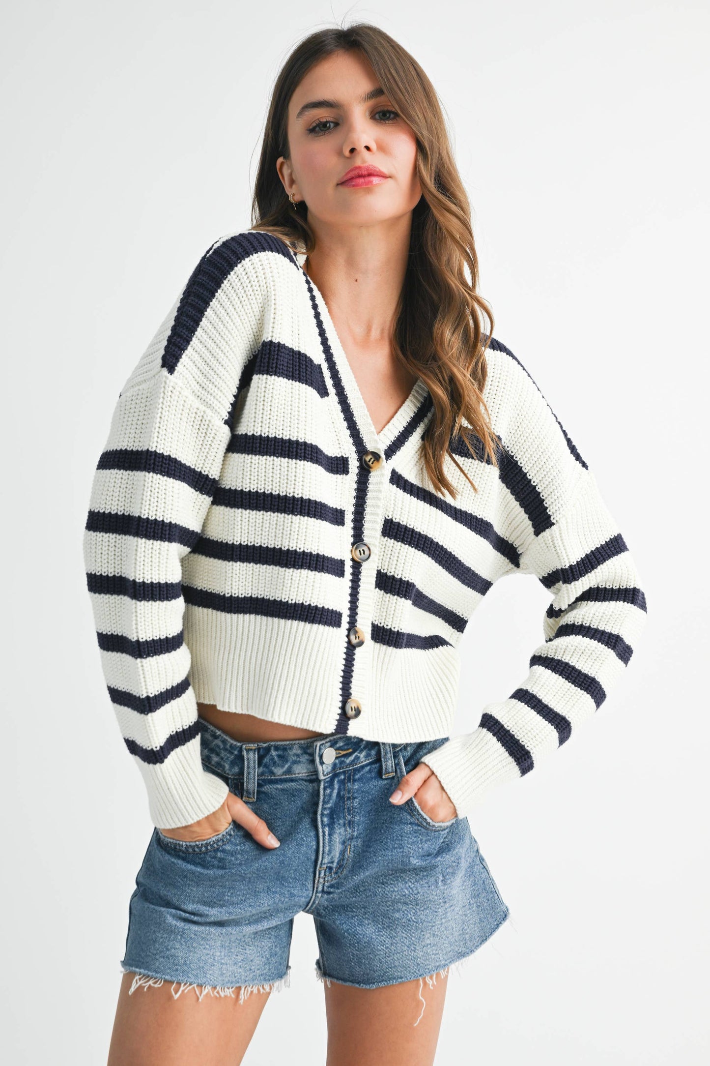 Bona Striped Cardigan