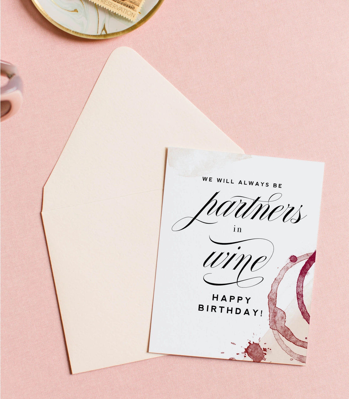 Partners in Wine Funny Birthday Card