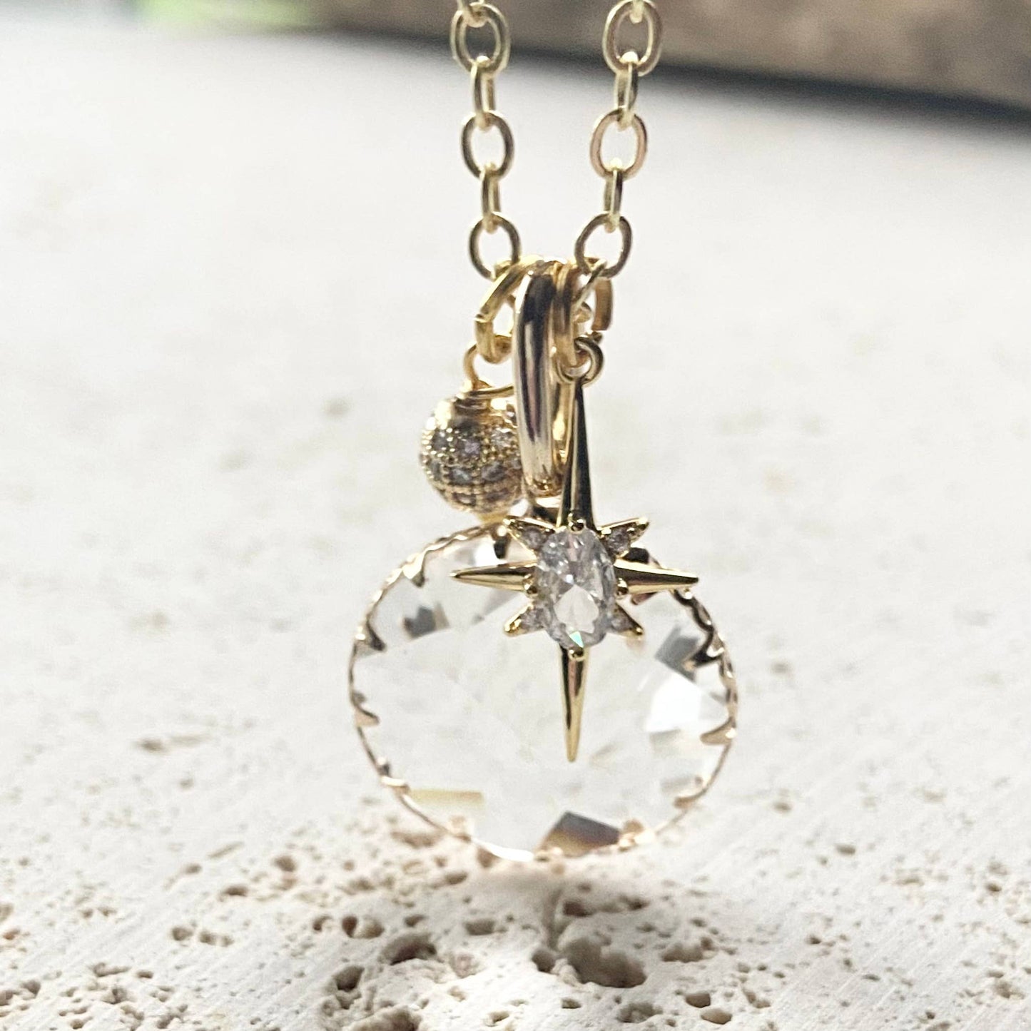 Crystal Gold Necklace