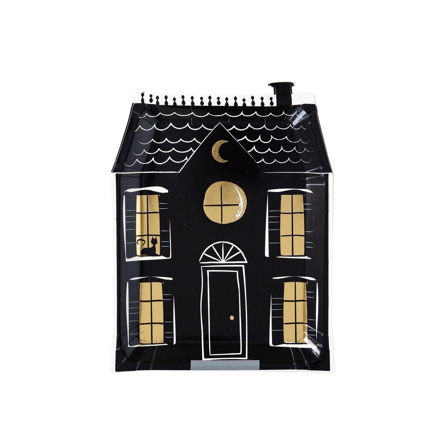 Haunted House Shaped Paper Plates Set of 8