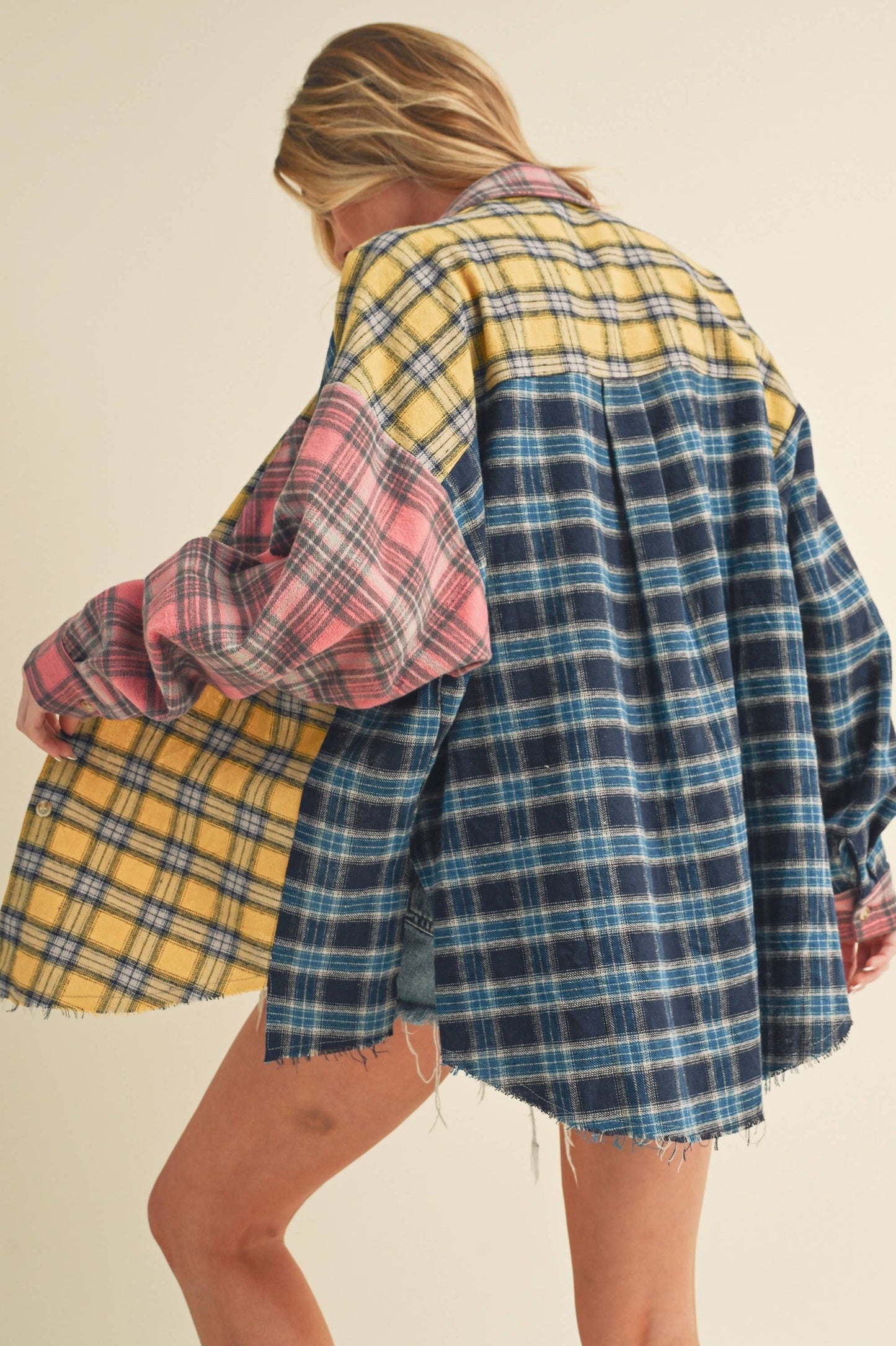 Multi Color Plaid Flannel Shirt