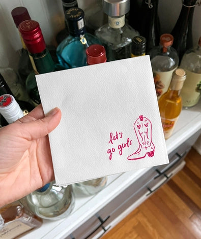 Let’s Go Girls Cowboy Boot Cocktail Napkins - 15ct