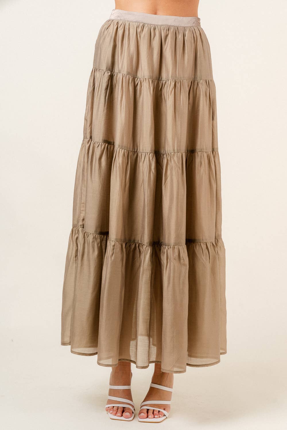 ELEGANT CHIC TIERED MAXI SKIRT