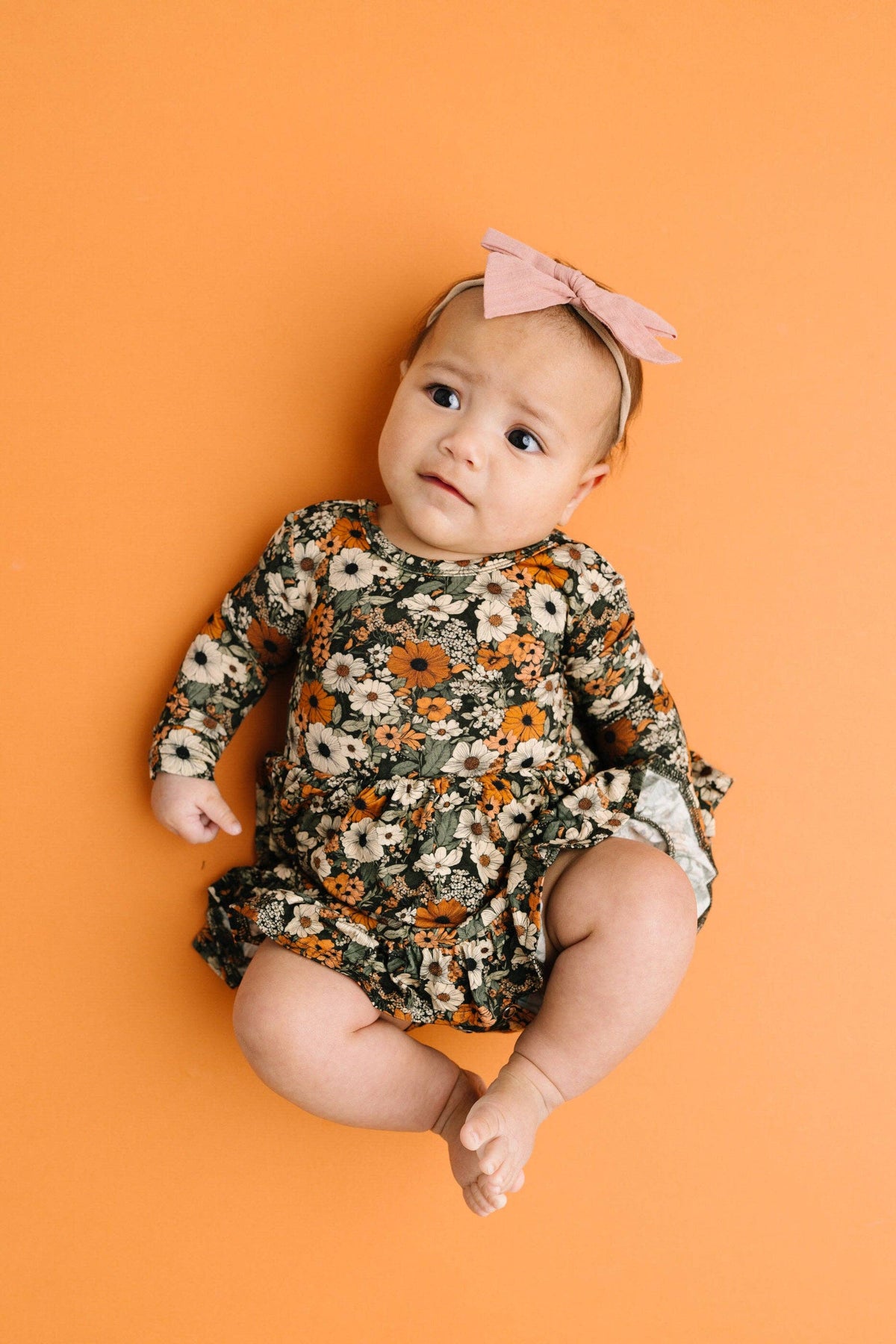 Rustic Blooms Long Sleeve Bodysuit Bamboo Dress