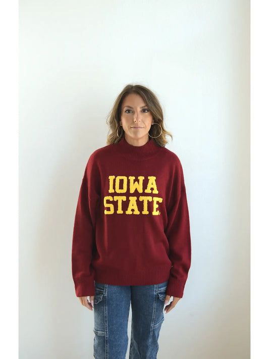 ISU Chenille Turtleneck Sweater