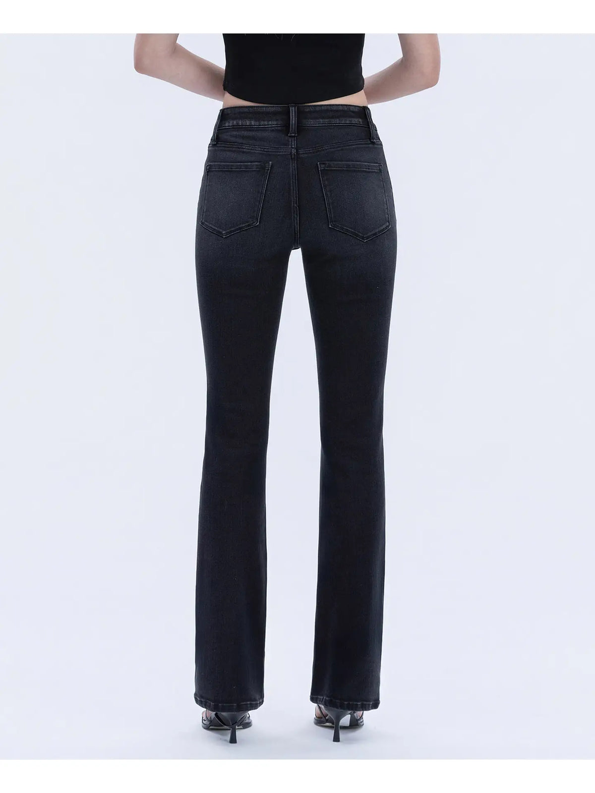 Black High Waist Bootcut Jean