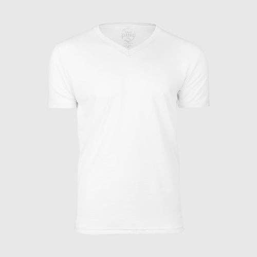Short Sleeve T-Shirt | V-Neck | White