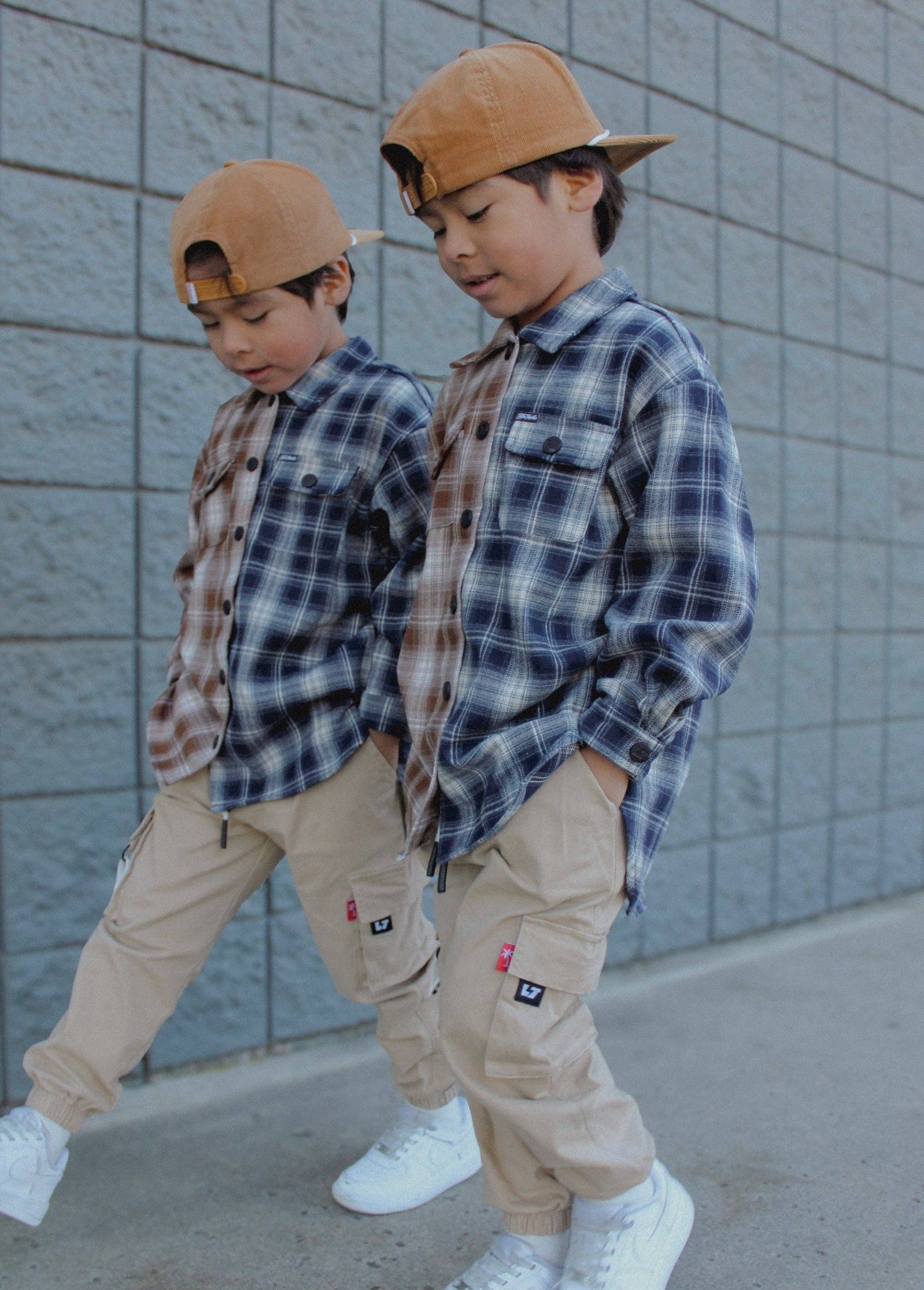 Two-Tone Flannel Navy/Brown