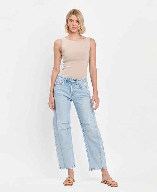 Nora High Rise Barrel Leg Jeans