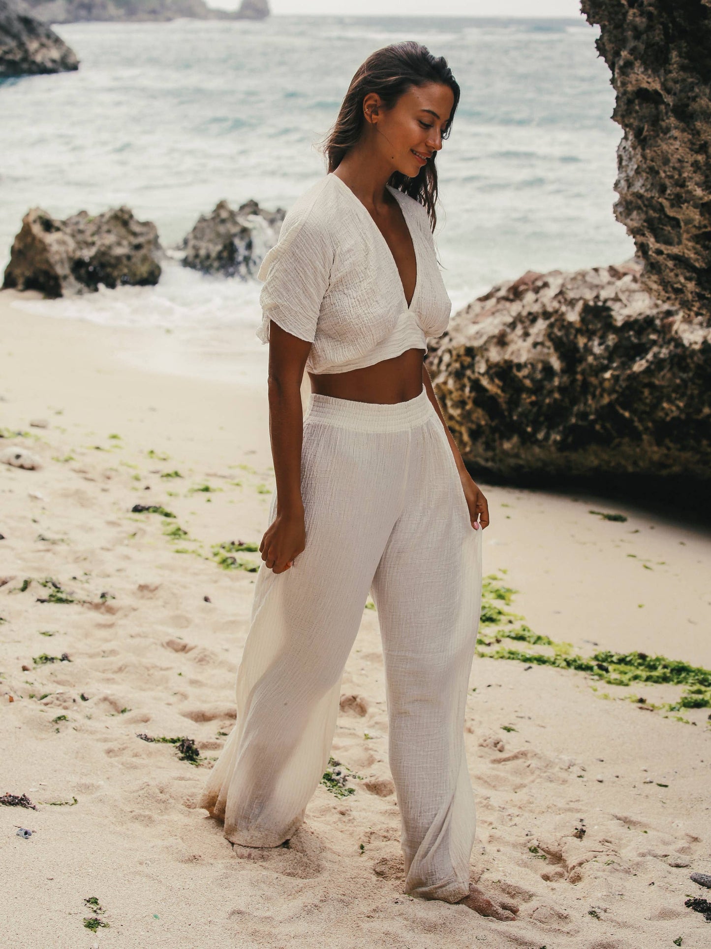 Mare Top - Gold Stripes