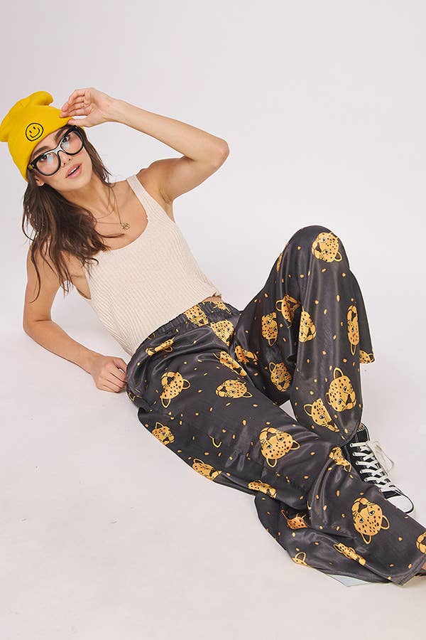 Leopard Satin Pant