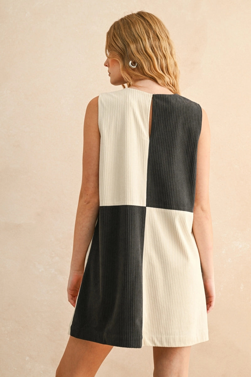 Charcoal/Ecru Dress