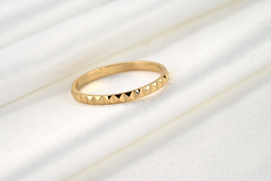 Charli Gold Pyramid Waterproof Ring