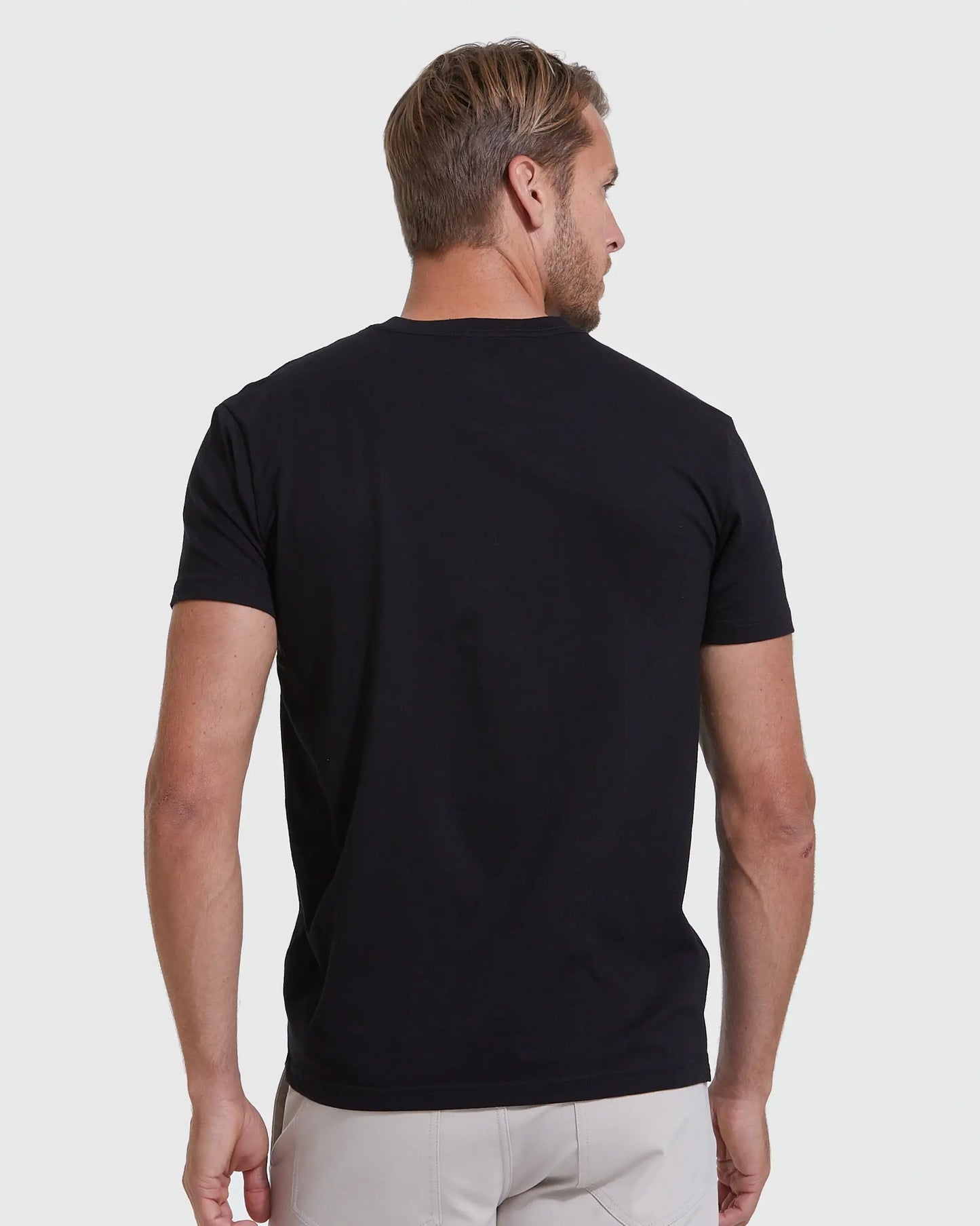 Short Sleeve T-Shirt | V-Neck | Black