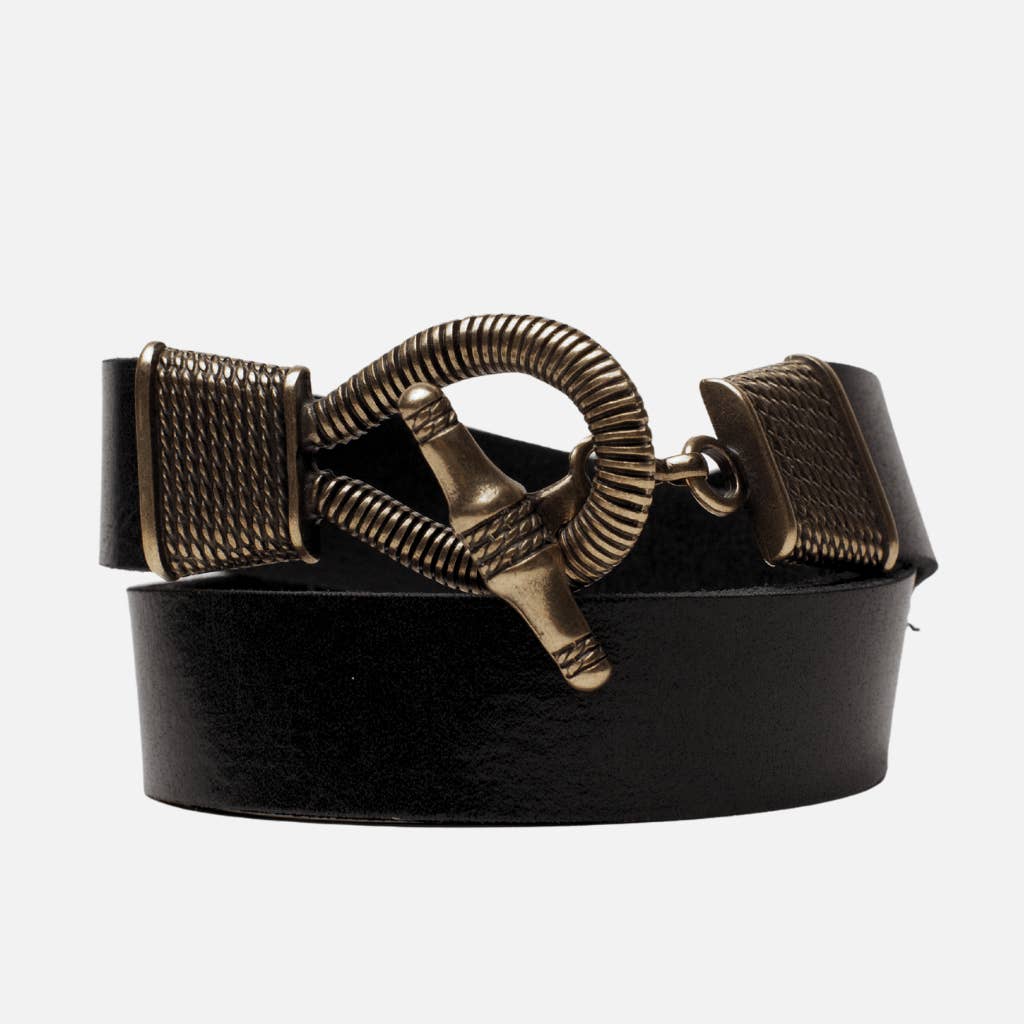 Mika Black Leather Belt