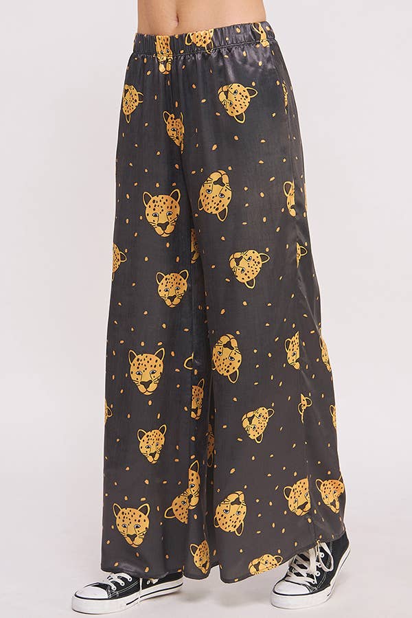 Leopard Satin Pant