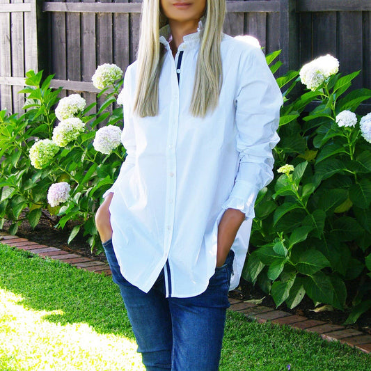 Maple - White Cotton Poplin Shirt