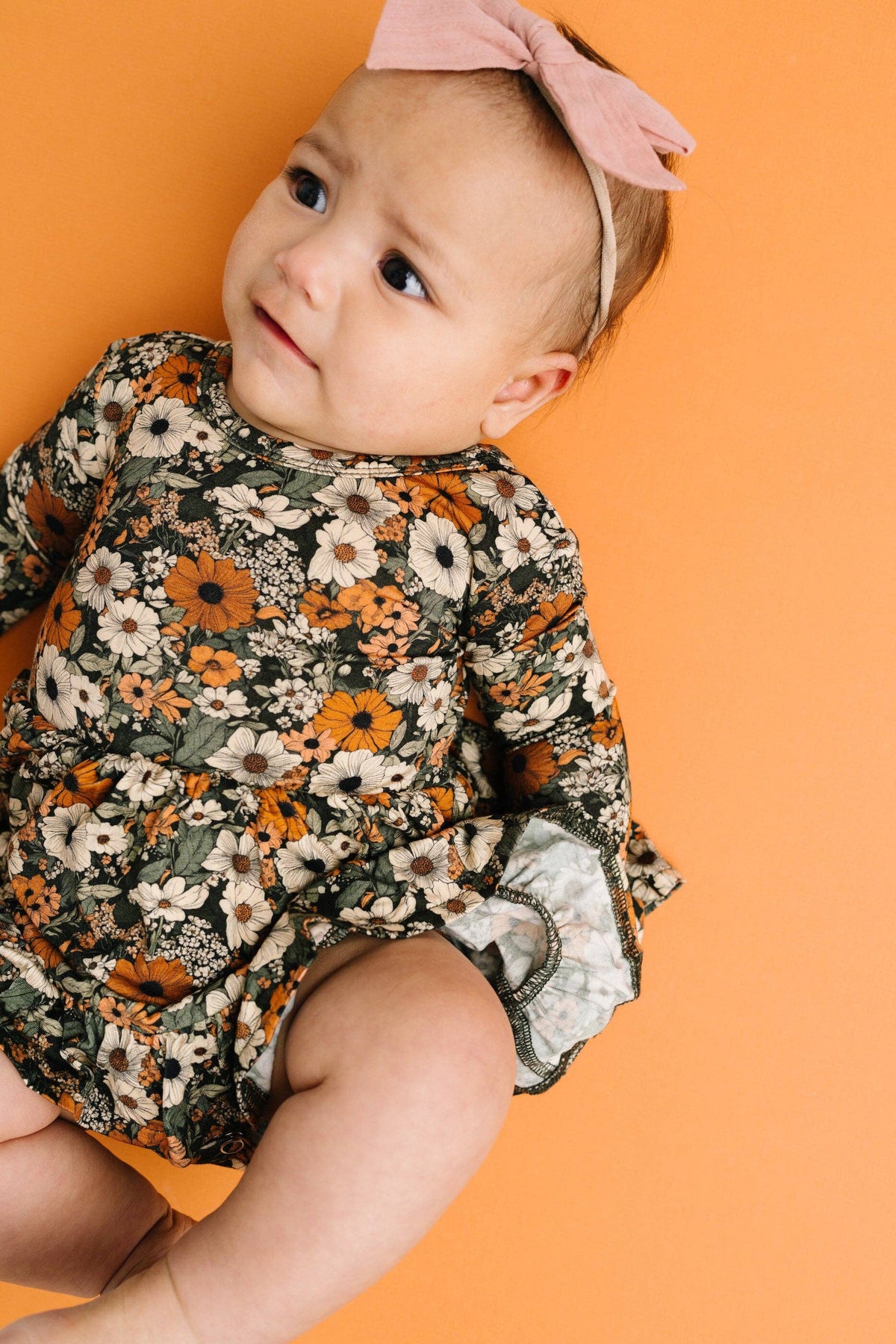 Rustic Blooms Long Sleeve Bodysuit Bamboo Dress