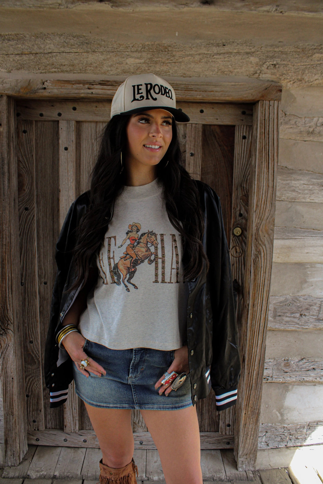 Yeehaw Cowgirl Crop Tee