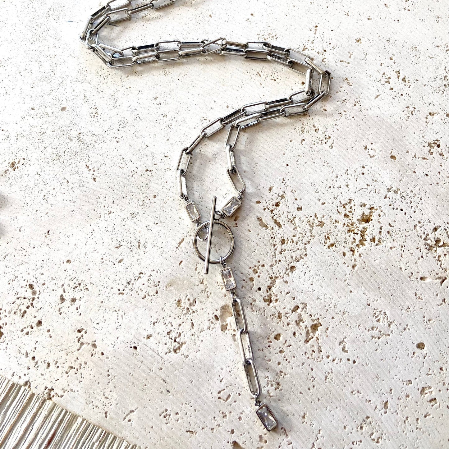Paperclip wrap necklace