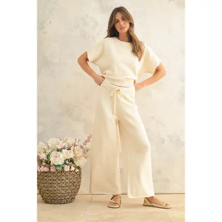 Cream Knitted Pant