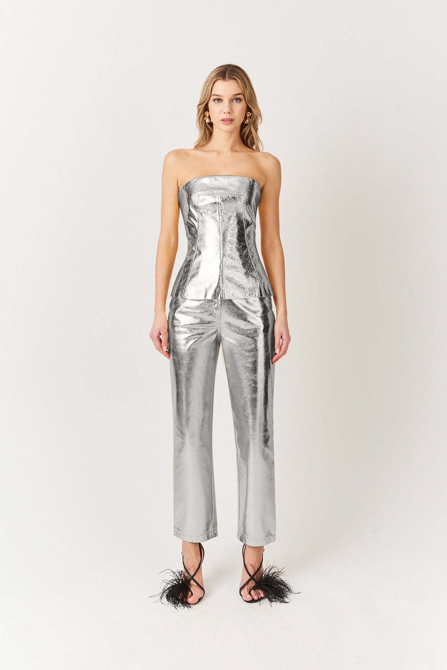 Silver Metallic Top