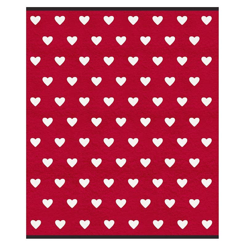 Ivory + Peony Heart Blanket