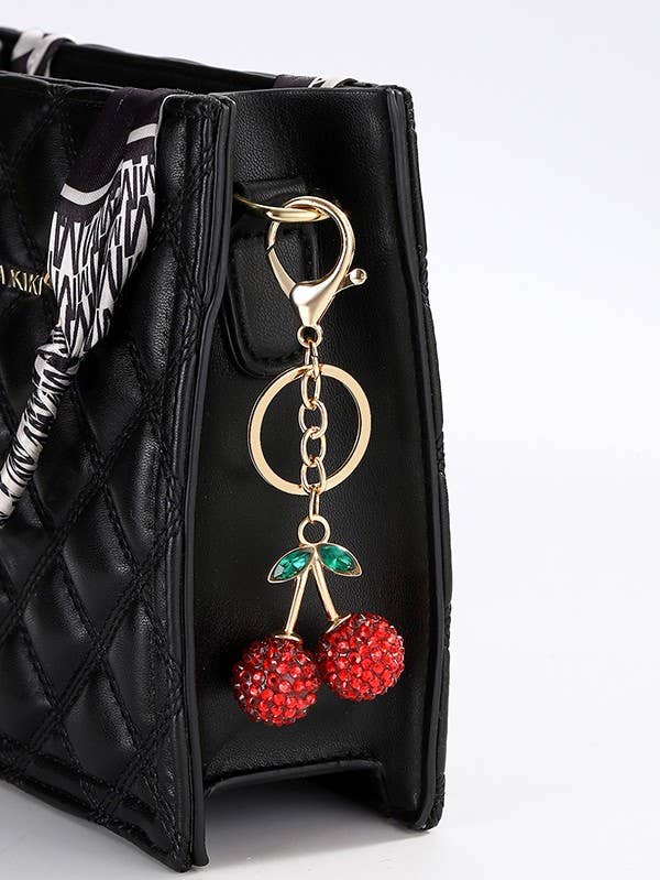 CHERRY KEYCHAIN BAG CHARM