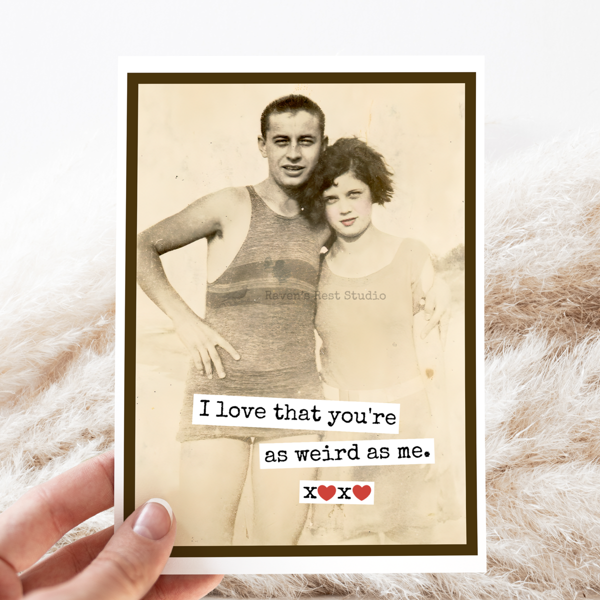 Love Card – Weird. Vintage Photo Valentine/Anniversary Card