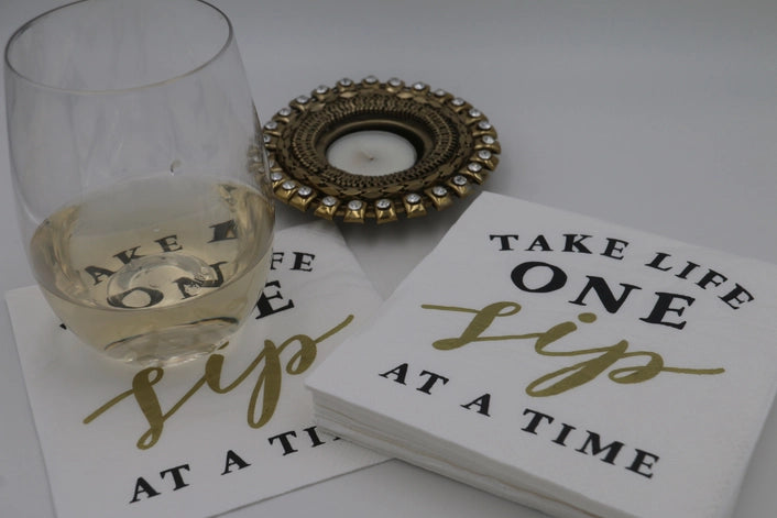 Take Life One Sip At a Time Cocktail Napkins - 20ct