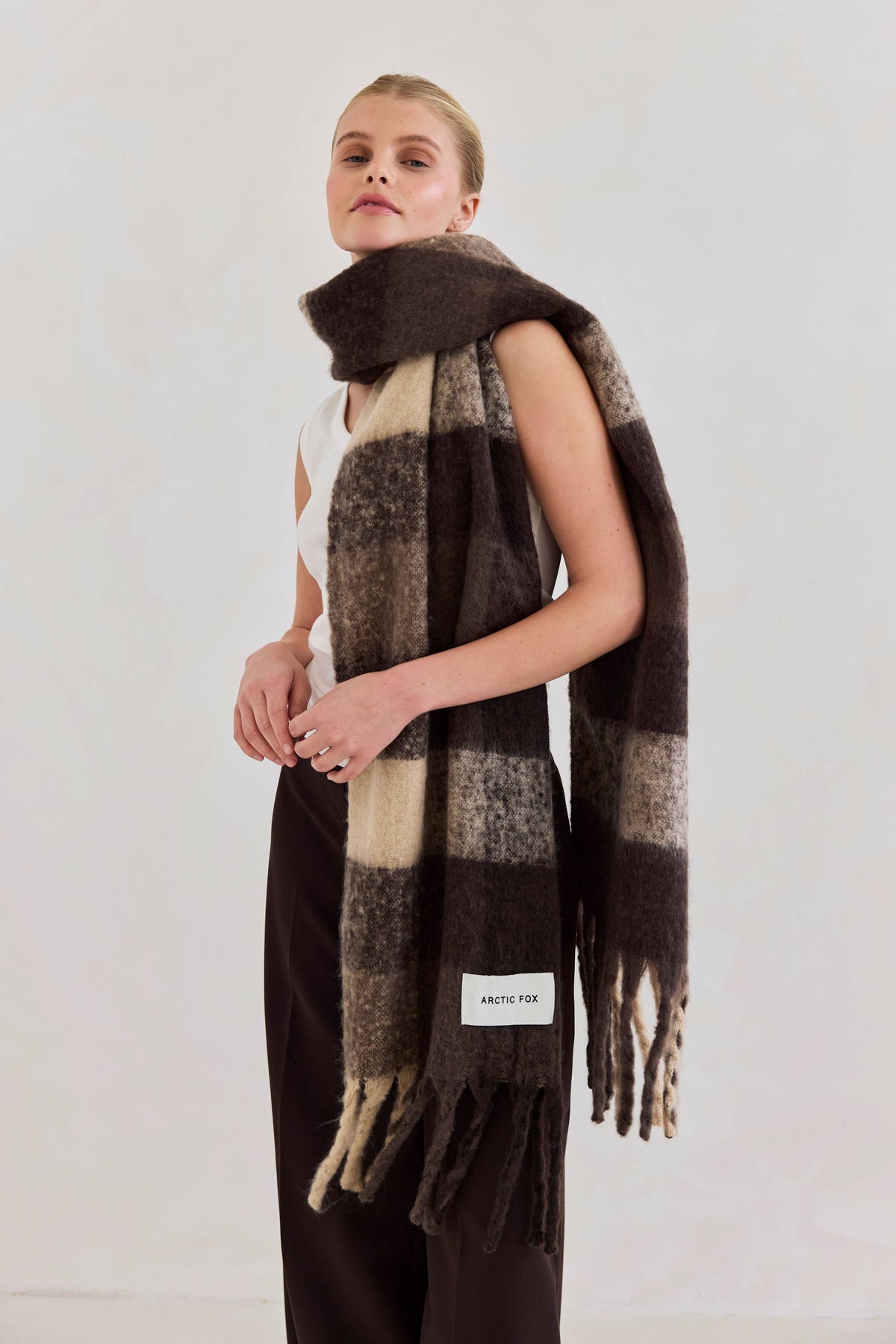 The Reykjavik Scarf - Brown Check