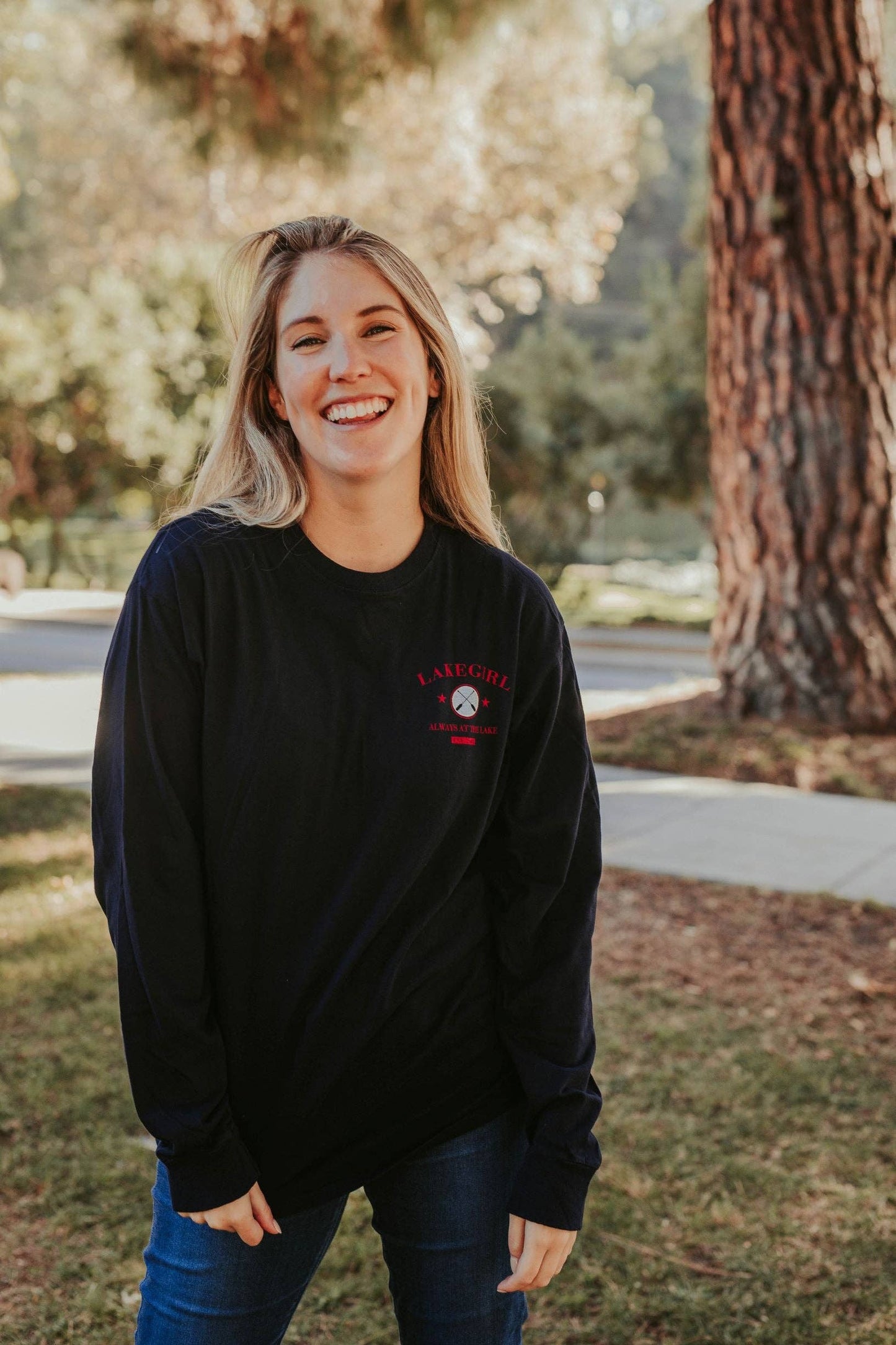 Always at the Lake Long Sleeve Ringspun Tee