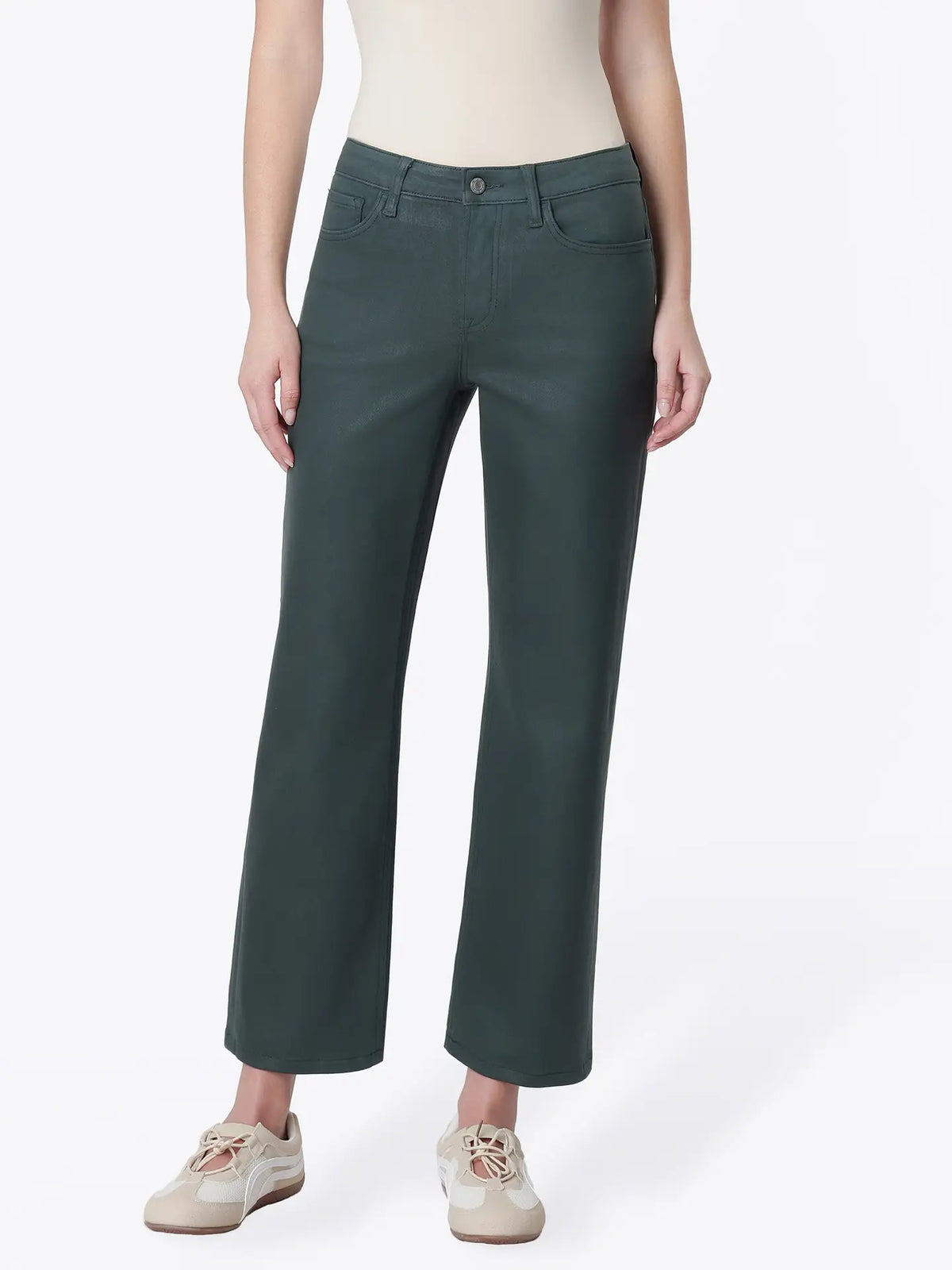 Coated Straight Leg - Darkest Spruce