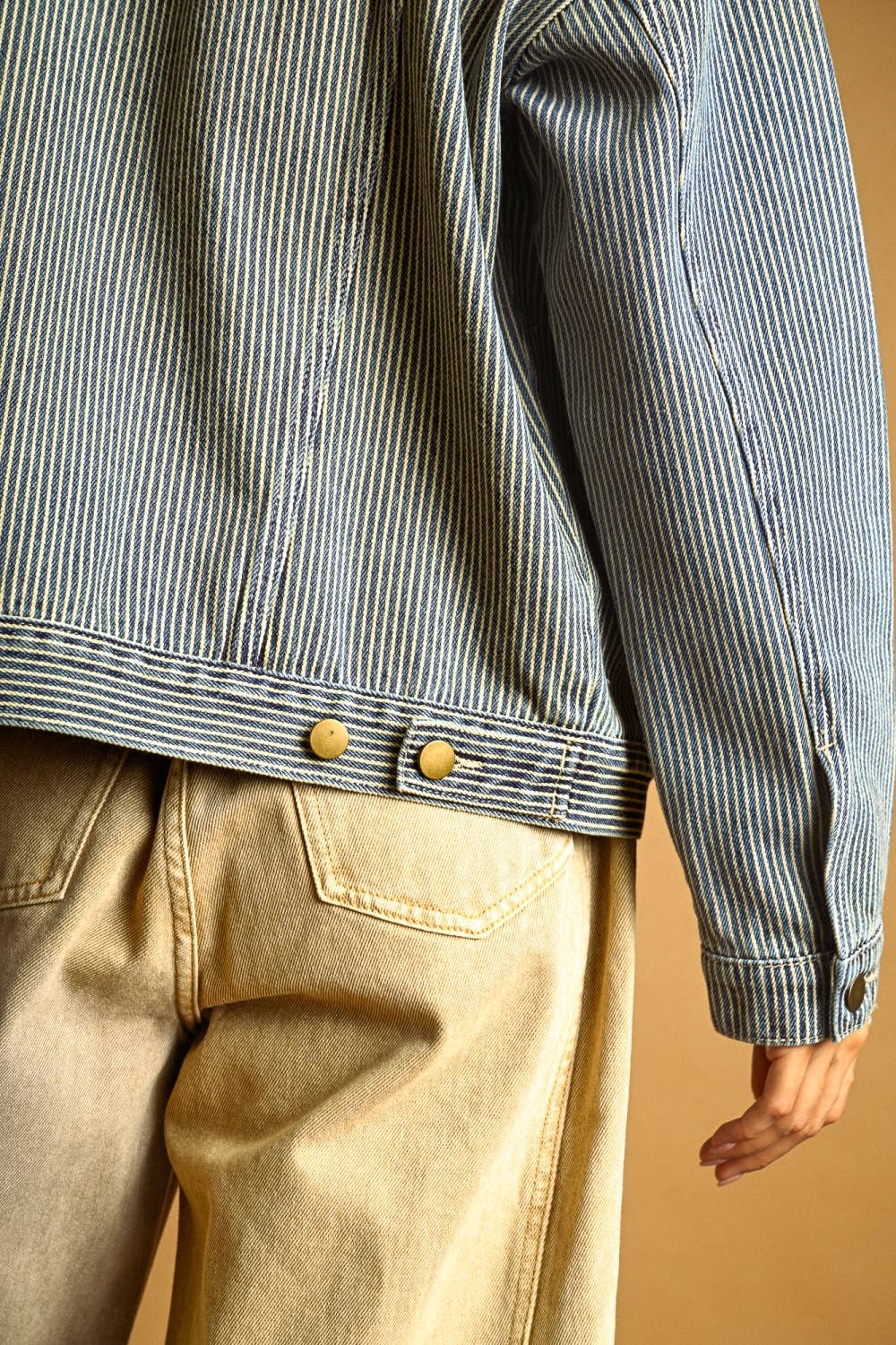 STRIPED DENIM JACKET