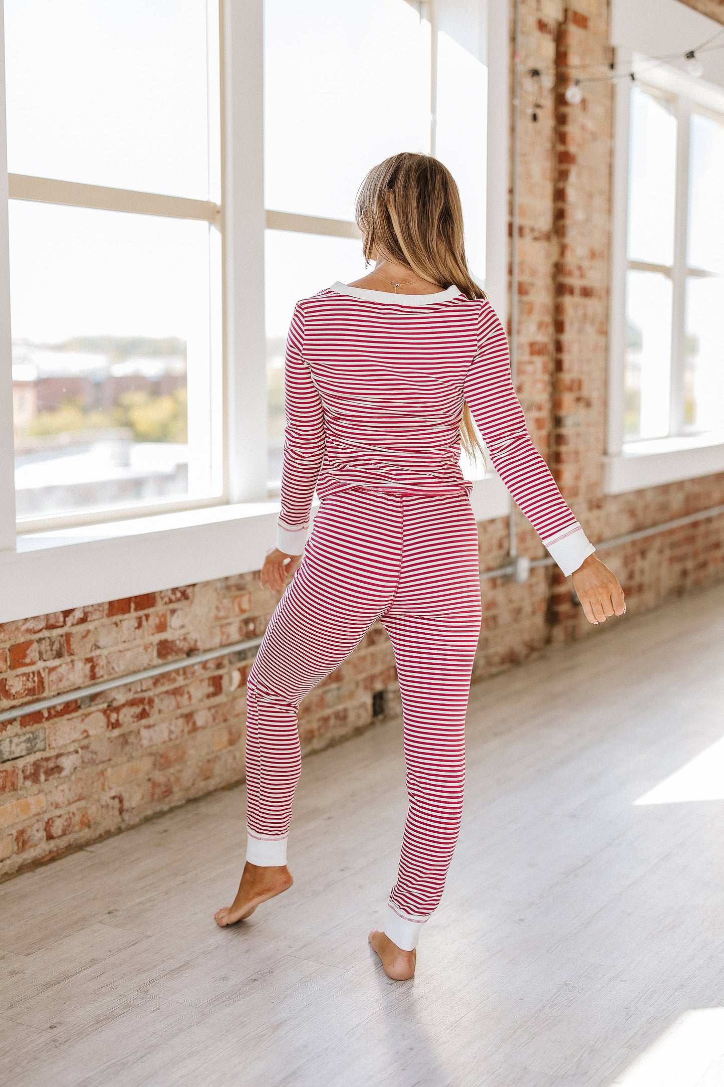 Seren Striped Christmas Pajama Set