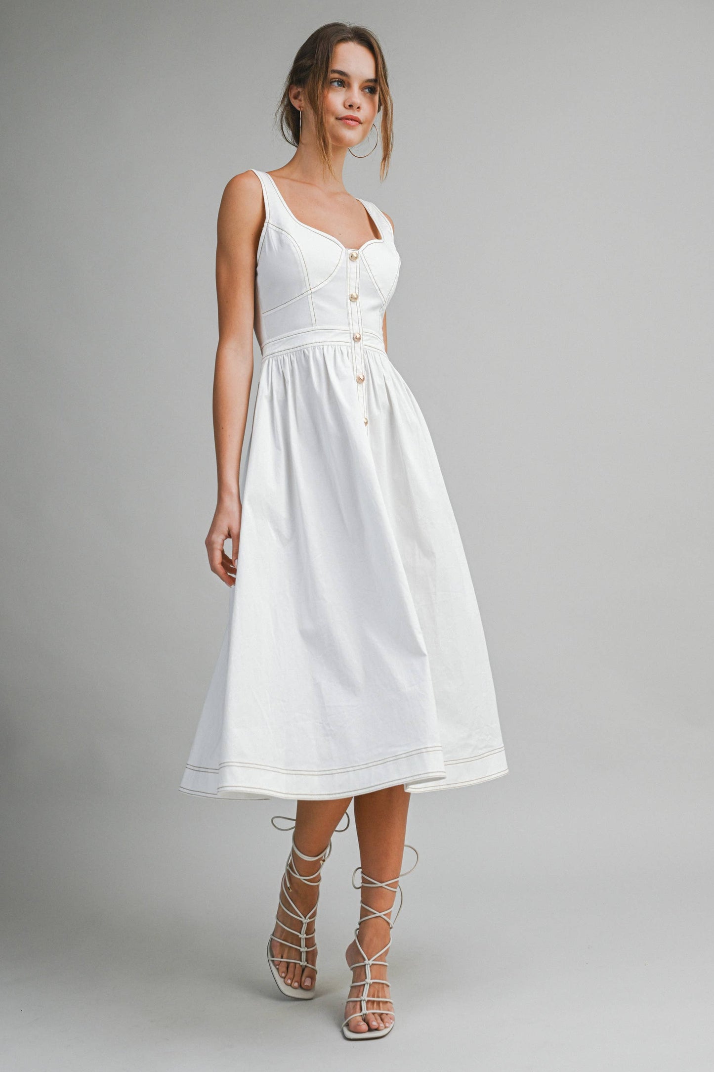 White Midi Dress