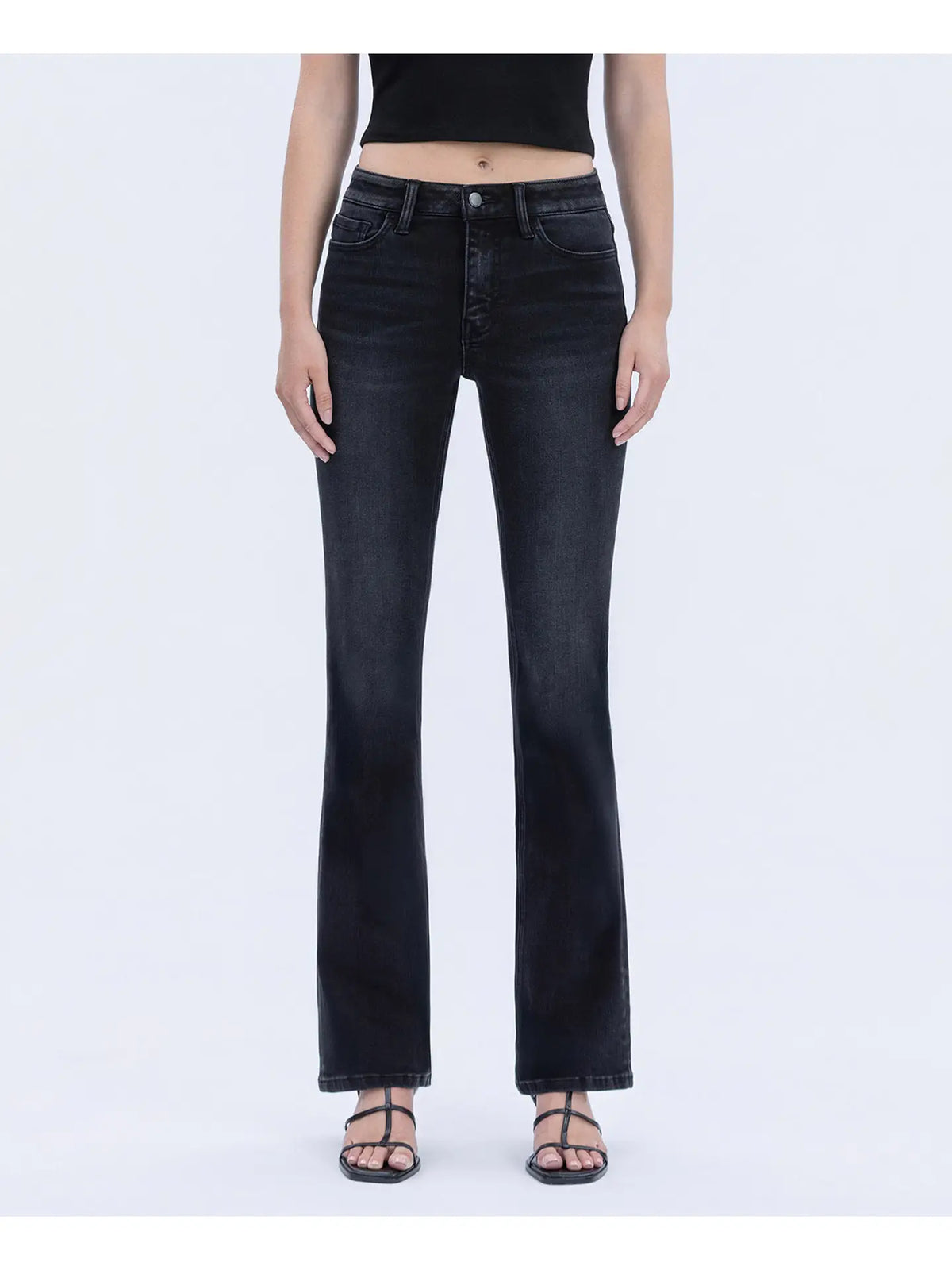 Black High Waist Bootcut Jean