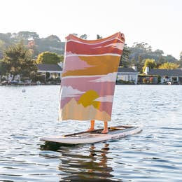 Poly Sunset Throw Blanket