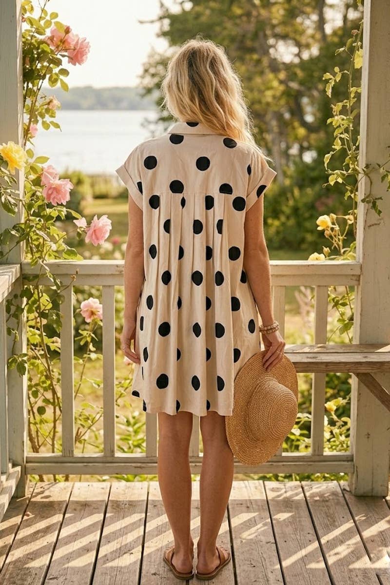 Polka Dot Button Down Dress