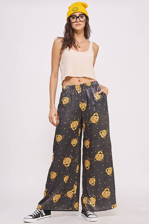 Leopard Satin Pant