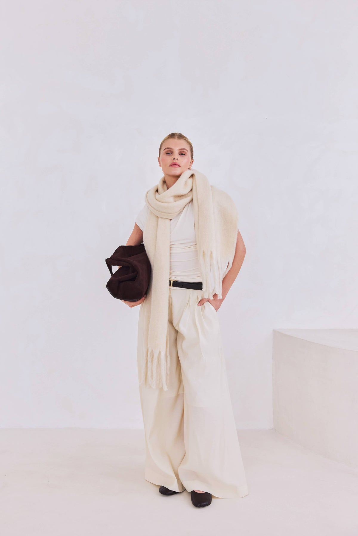 The Reykjavik Scarf - Pebble Beige
